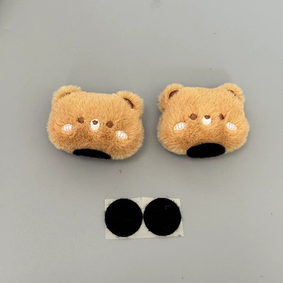 Motosiklet dəbilqələri – Cute Helmet Decoration Plush - doll-sticker-little-bear