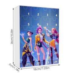 跨境2025KPOP猎魔女团圣诞倒计时日历盲盒钥匙扣挂饰送朋友的礼物