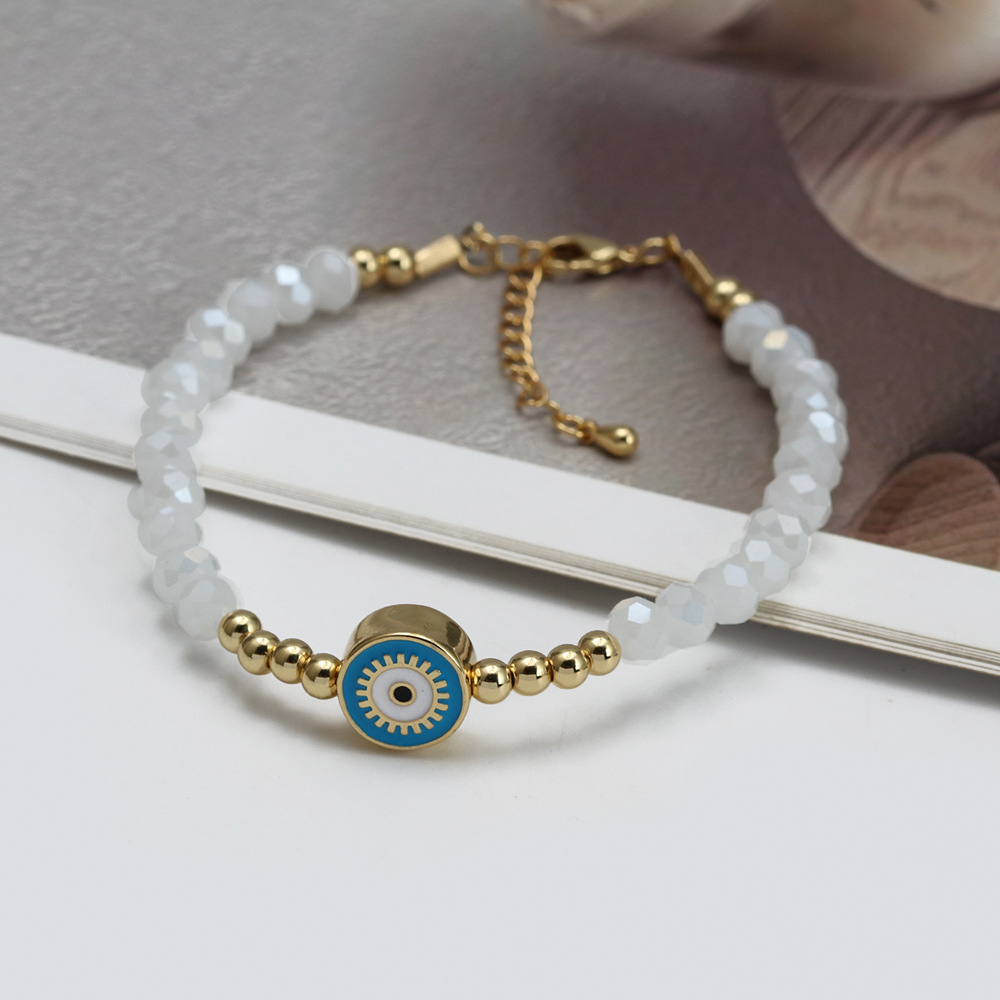 Cartoon Style Eye Copper Enamel Bracelets 1 Piece