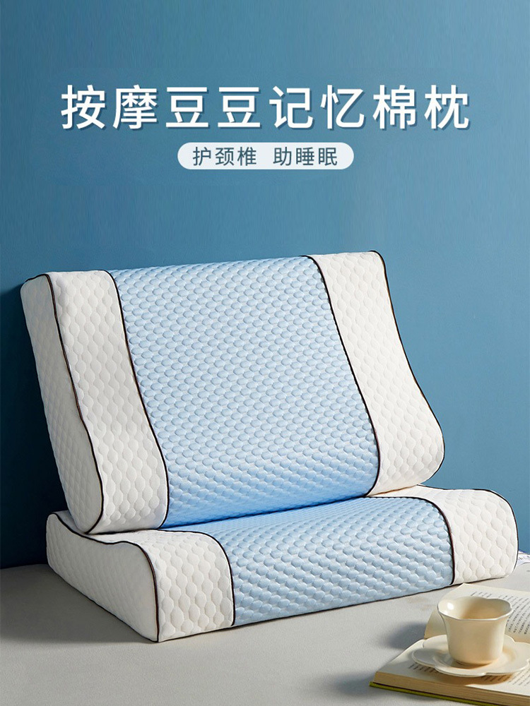 A5L Memory Foam Beans Pillow Core Set of 2 for Cervical Support, Women's Sleep Home Use, Men's Adult Dormitory Student Special