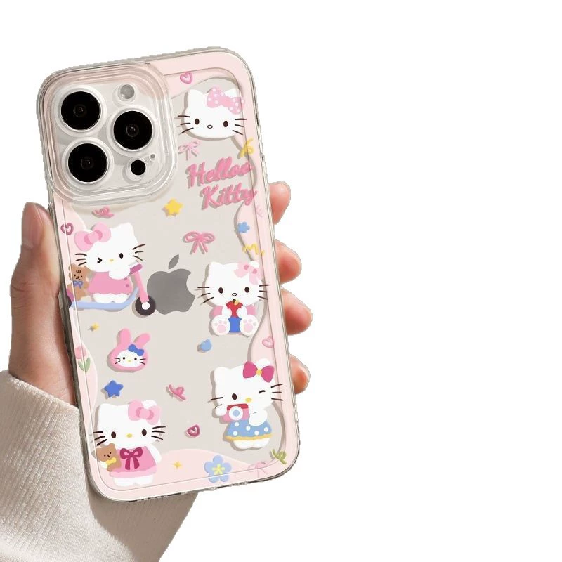 Чехол для телефона Hello Kitty для Apple iPhone 13–17 серии, Space shell, полноэкранный ТПУ