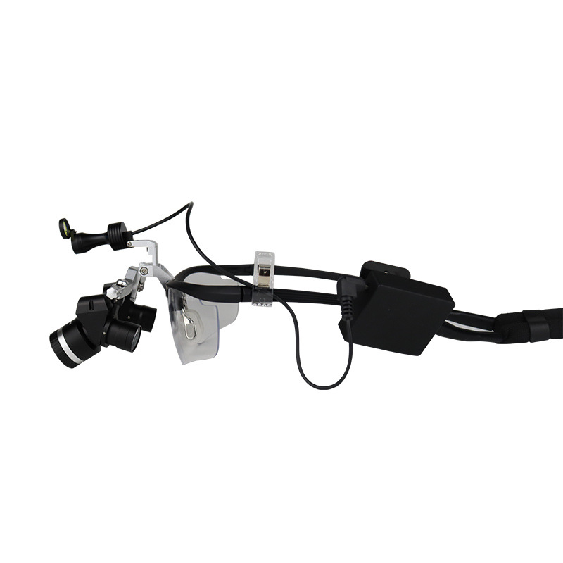 Magpie dental de ángulo de rotación de 3.5 a 5.5 veces Magpie tipo marco de lente Lámpara LED Magpie dental portátil