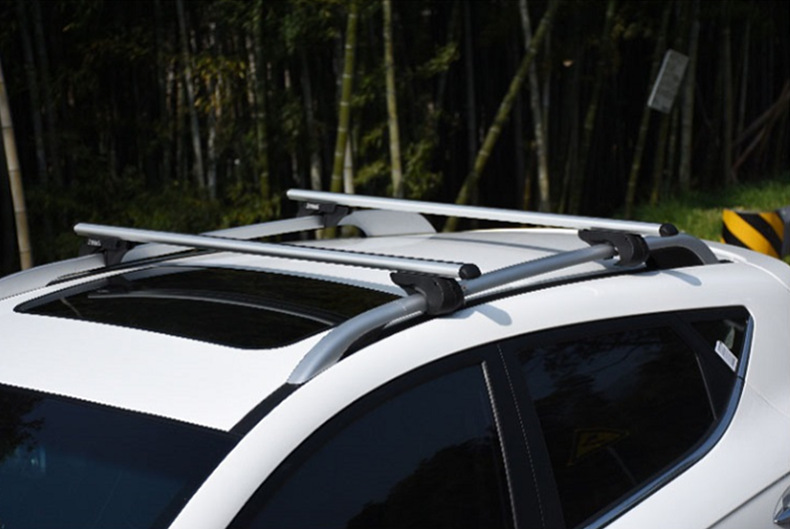 Universal Car Roof Crossbar Adjustable Bracket Length Aviation Aluminum Car Luggage Rack Crossbar Wind Noise Reduction Luggage Box