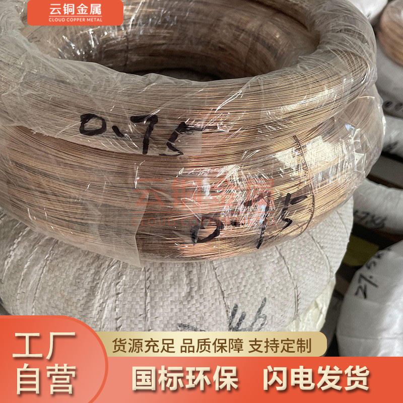 东莞现货0.45mm 0.7mm 0.75mm磷铜线 光亮绕盘磷铜丝压扁调直