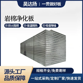 双玻镁手工板岩棉板复合夹芯板吊顶净化板无尘车间隔热保温净化板