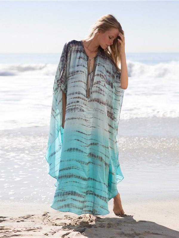 Blusa de playa caliente sexy camisa de protección solar de vacaciones con cuello en V profundo bata bikini blusa exterior traje de baño mujer 5DXF12