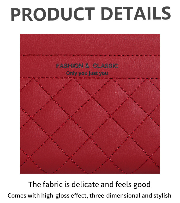103g Weight pu Lining Material Side Zipper Closure Type Long Wallets Bags Type 1 Piece Quantity Holiday, Banquet, Selfie Occasion pu Material Contrast Binding Function Solid Color Pattern All Seasons Season Women's Gender Sweet Style Square Shape Women's Solid Color Pu Side Zipper Wallets 4