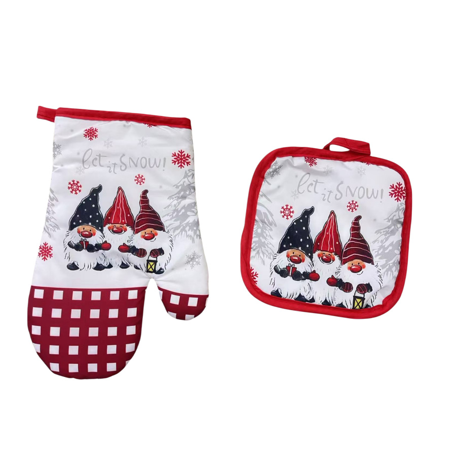 Guantes de aislamiento térmico del día de San Valentín transfronterizo Guantes de horno resistentes a altas temperaturas y a las quemaduras Guantes de horno de microondas