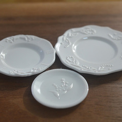 6分12分人形屋ミニチュアキッチン食器皿モデルdollhouseミニシミュレーション浮き彫り皿モデル