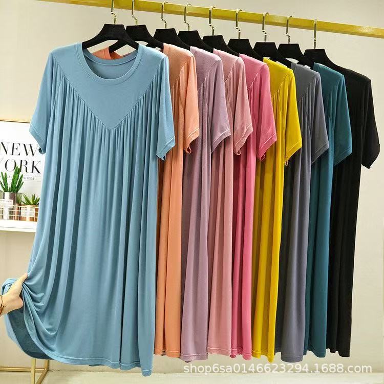 Summer thin solid color dress