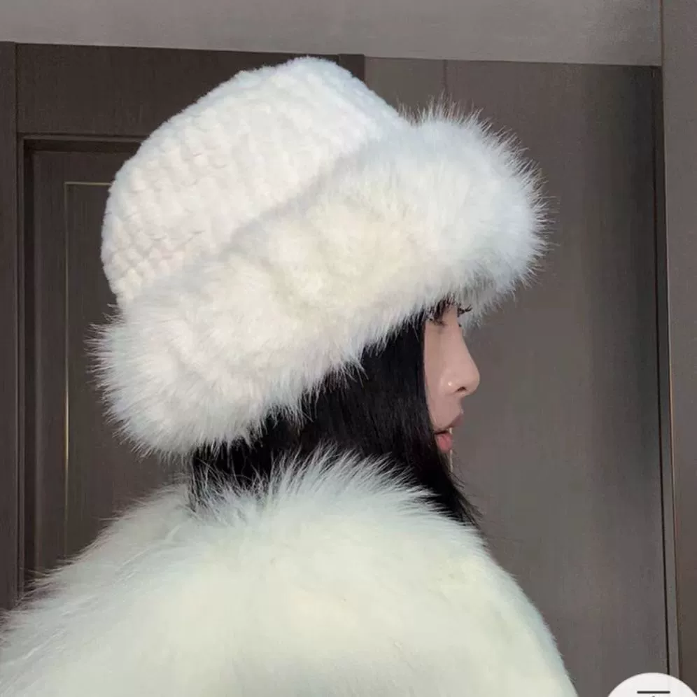 Velvet warm winter hat, Korean style