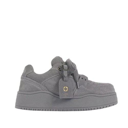 Ins Style Thick Sole Couple's Sneakers, Fashionable Winter Matchable Sporty Casual Baggy Shoes