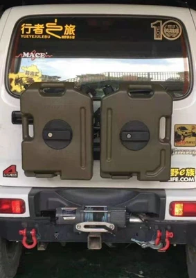 tank petrol kettle motorcycle brigade self-driving: Other Automotive Safety Supplies - 10l-green-modified-anti-theft-fixing-frame