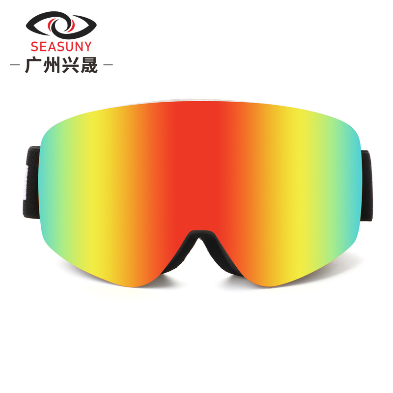 2021成人专业双层防雾滑雪眼镜 户外登山防风沙大视野滑雪护目镜|ru