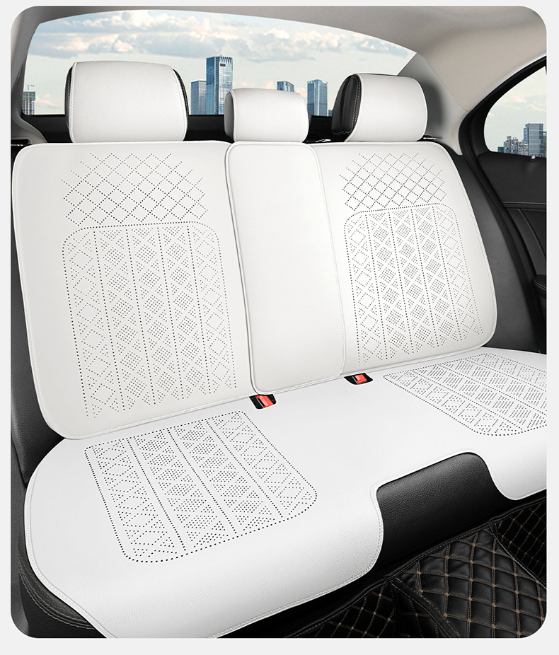 2026 New Model All-Season Universal Cowhide Texture Saddle Pad Multi-Piece Set, Wear-Resistant and Breathable Car Interior Seat Cushion