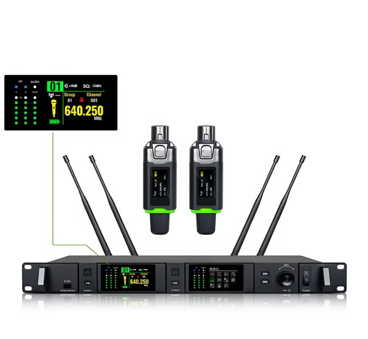 Sistema de transmisión y recepción inalámbrica de micrófono transfronterizo adaptador cable-inalámbrico condensador 5V / bobina móvil 48V universal