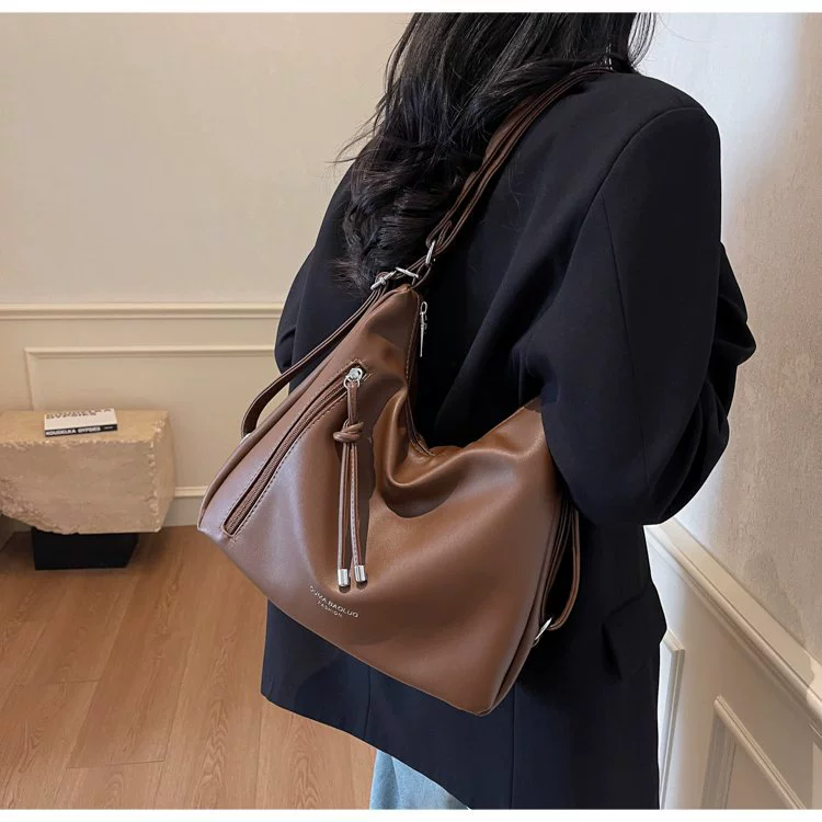 One-Shoulder Winter Bag, Korean Style, Retro Capacious Design, One Size