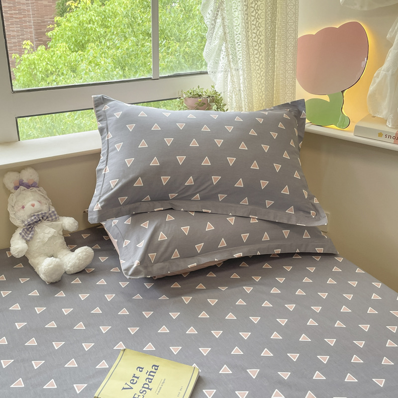 Funda de almohada fresca pequeña de algodón puro Un par de fundas de almohada para el hogar individuales 48x74cm Funda interior de núcleo de almohada de algodón Student 4