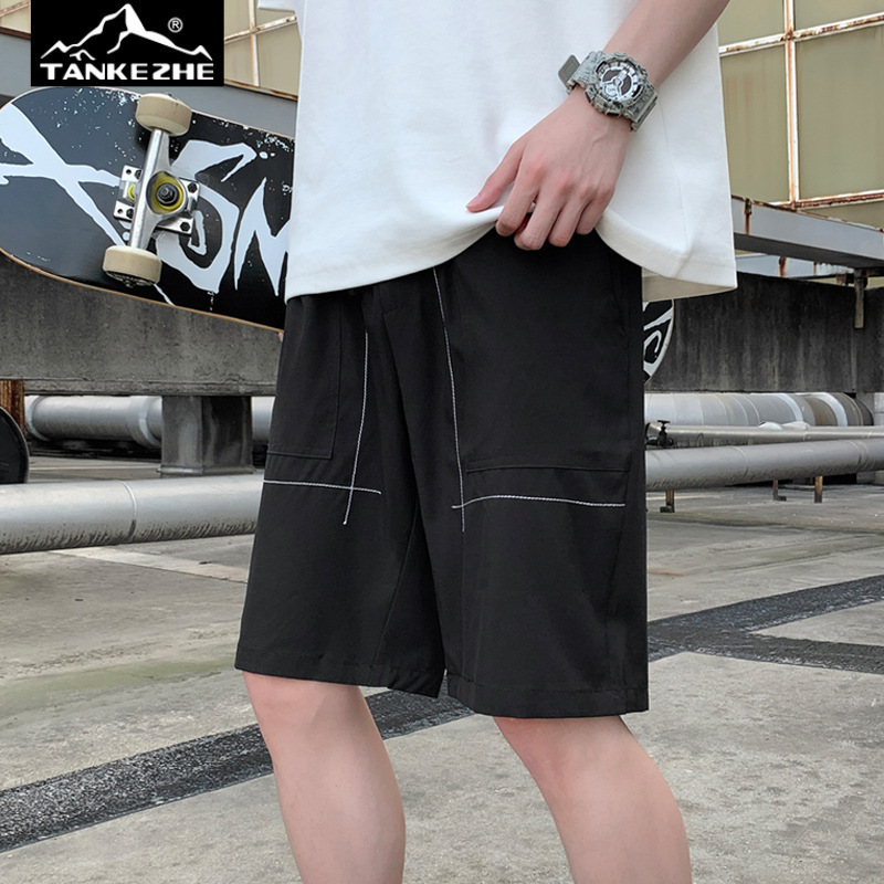 Explorer Summer Work Shorts for Men, Trendy Brand, Sporty Casual Loose Fit, Versatile Solid Color Men's Five-Point Shorts for Outdoor Wear Explorer Summer Work Shorts for Men, Trendy Brand, Sporty Casual Loose Fit, Versatile Solid Color Men's Five-Point Shorts for Outdoor Wear