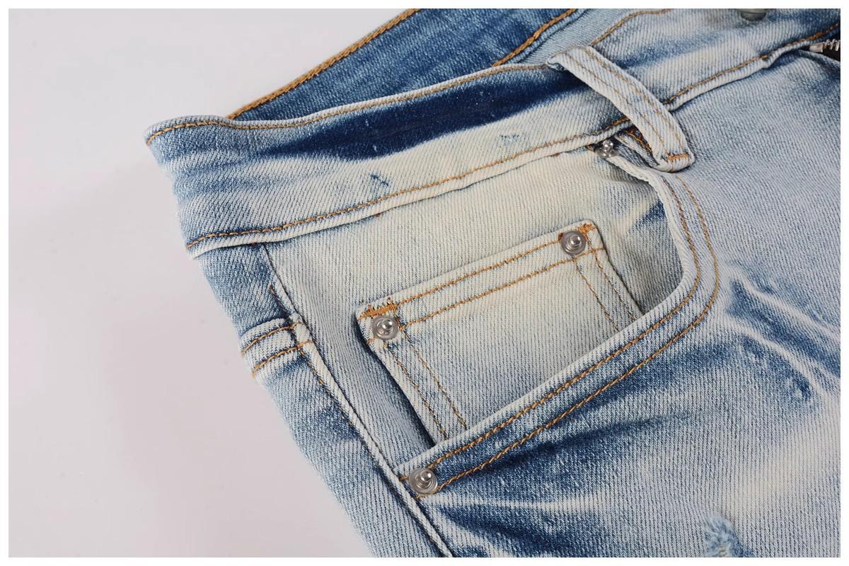 Hip Hop Trendy Ripped Skinny Jeans American Street Style Popular In Europe And America Perfect For A Niche Market Look 2026 Men's Denim_mkmklike.com