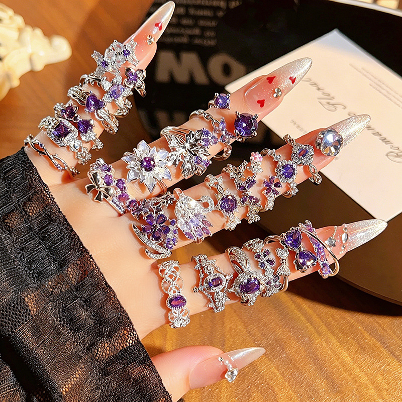 Niche High-End Floral Heart-Shaped Sweet and Cool Hollow-Out Micr