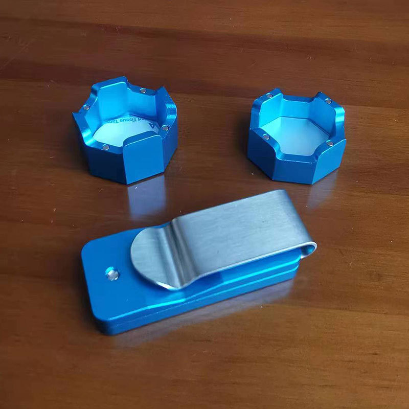 Aluminio octogonal cinturón hebilla tipo tapa de chocolate de metal clip de chocolate traje varilla de billar accesorios de cabeza de cuero suministros de billar