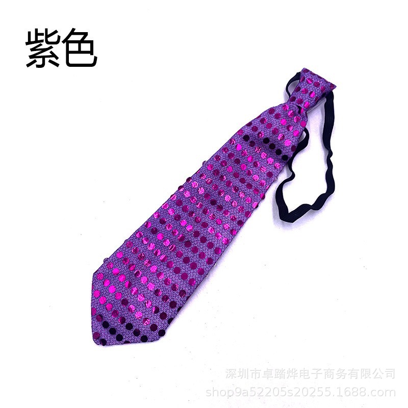 Corbata luminosa LED, lentejuelas intermitentes, corbata luminosa, concierto, reloj del día del niño, accesorios de atmósfera