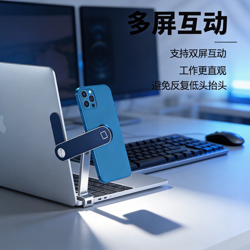 Suitable for Mac Amplifier Laptop Side Screen Metal Magnetic Stand Metal Mobile Phone Computer Dual-Screen Expansion Stand Suitable for Mac Amplifier Laptop Side Screen Metal Magnetic Stand Metal Mobile Phone Computer Dual-Screen Expansion Stand