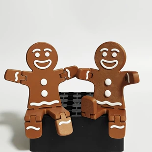3D-печать подвижная фигурка пряничного человечка креативный сувенир