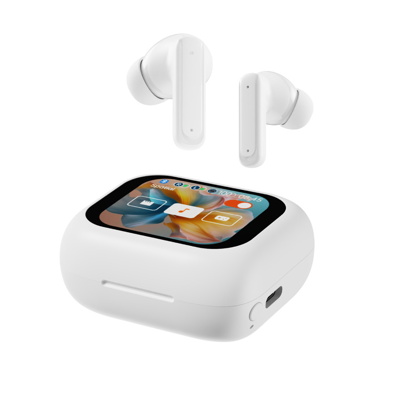 フルカラータッチスクリーンTWS bluetoothイヤホンANC ENCアクティブノイズ除去入耳式防水bluetoothイヤホンスクリーン|undefined