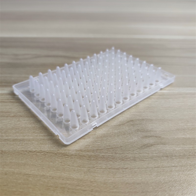 0.1mlPCR板 96孔 塑料平面 0.1毫升pcr板 带裙边
