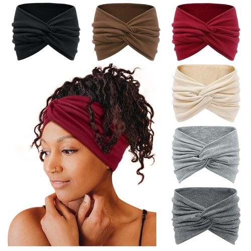 【TEMU Exclusive】Bohemian Wide Headband, Sweat-Proof Yoga Scarf