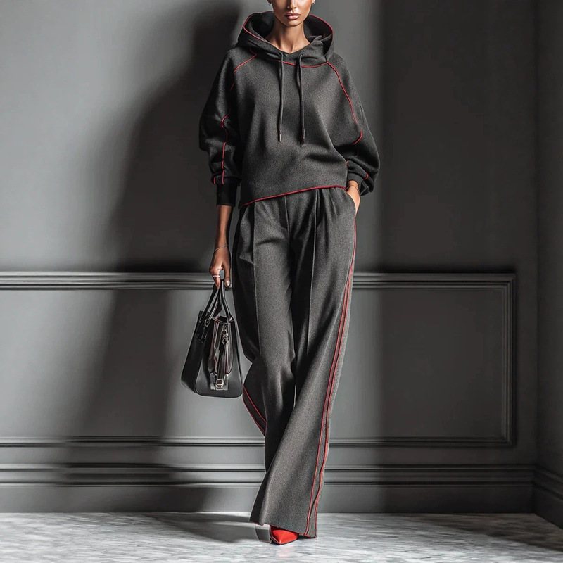 2026 Spring and Autumn European and American Cross-Border Independent Site Amazon Loose Casual Long-Sleeve Hooded Sweatshirt and Pants Two-Piece Set 2026 Spring and Autumn European and American Cross-Border Independent Site Amazon Loose Casual Long-Sleeve Hooded Sweatshirt and Pants Two-Piece Set