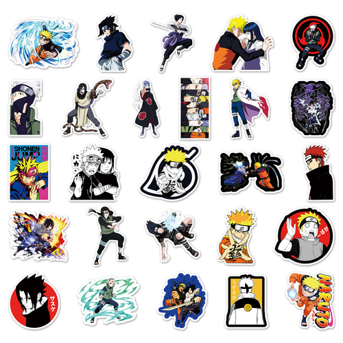 54 Japanese cartoon Naruto anime suitcase cartoon motorcycle car tablet waterproof decorative stickers
