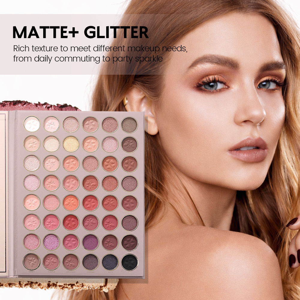 Cross-Border Hot-Selling 48-Color Eyeshadow Palette, European and American Style Smoky Matte and Pearlescent Facial Makeup Contour Eyeshadow Palette
