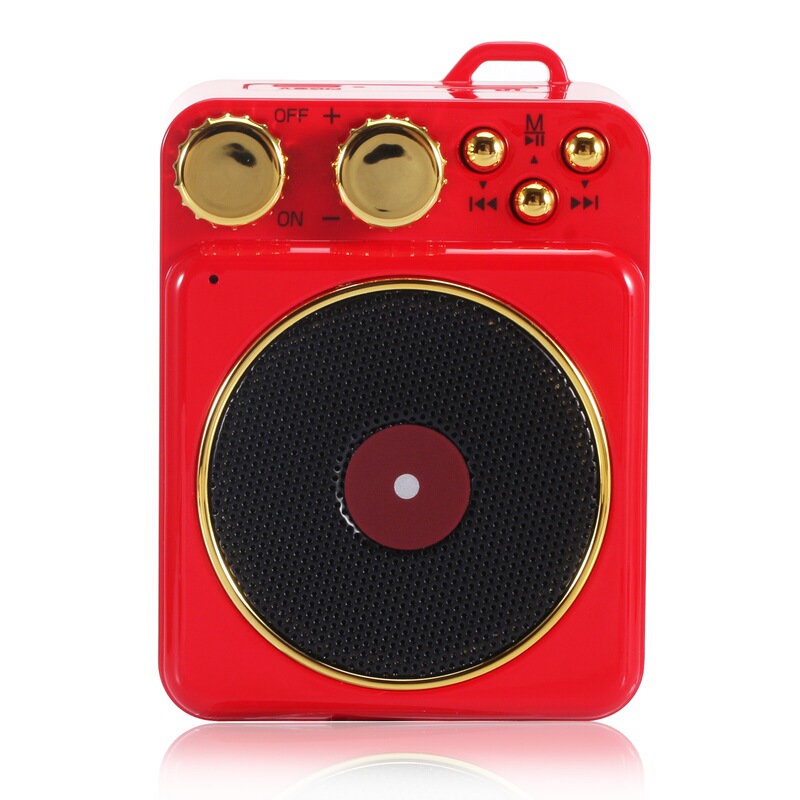 Yx New Retro Speaker Mini Audio System Taiwan's Popular Atomic Vinyl Record Player Creative Gift