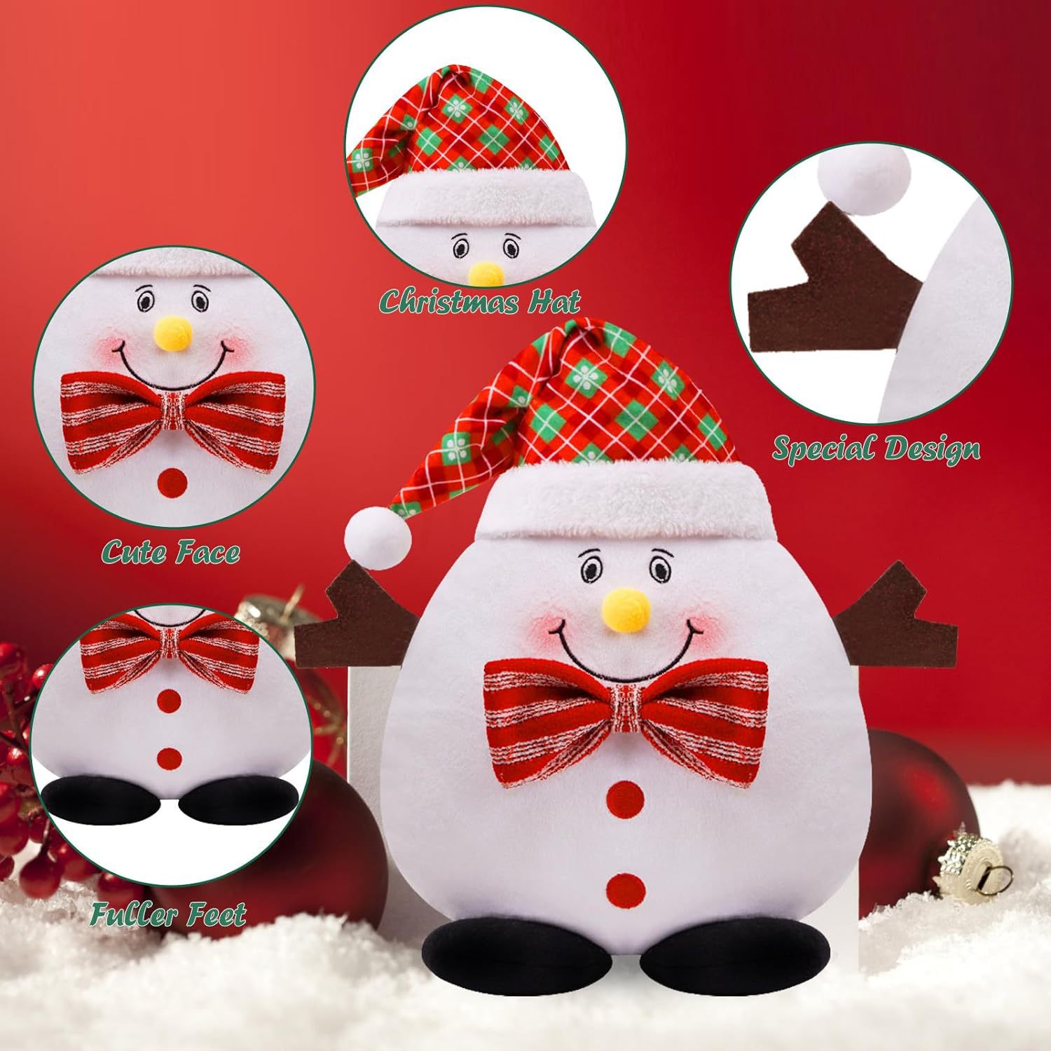 Navidad personalizada lindo muñeco de nieve almohada para el hogar decoraciones festivas sofá decoración de fiesta almohada