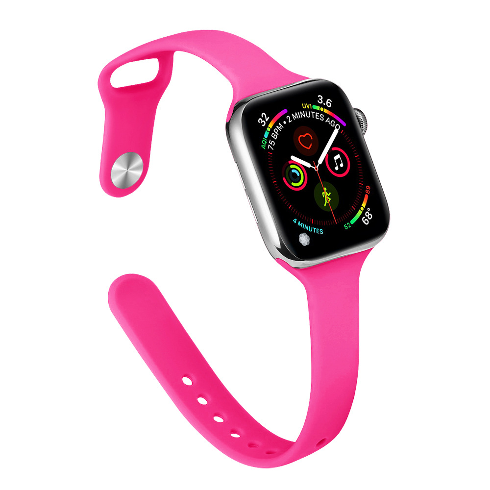Aplicable Apple Watch correa Applewatch8SE7654 cintura pequeña correa de silicona delgada moda deportiva