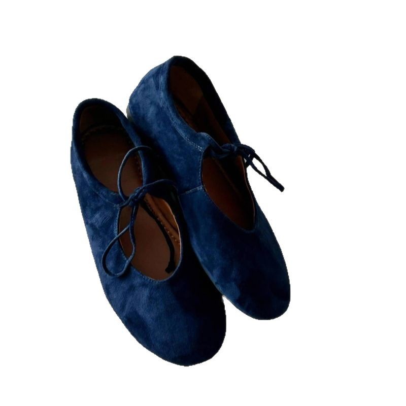 In Stock 2025 Spring Summer New Lace-Up Bow Ballet Soft Sole Mary Jane Versatile Shallow Mouth Single Shoes_vogvips.com
