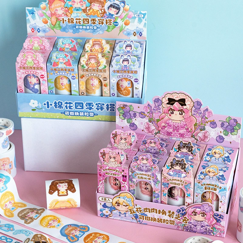Cotton cartoon paper tape, creative decorations, scheduler