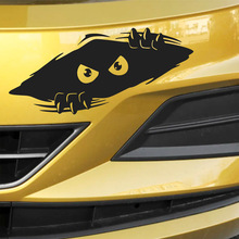 跨境电商爆3d窥视怪划痕车贴防水创意趣味卡通偷窥怪物笔记本贴纸