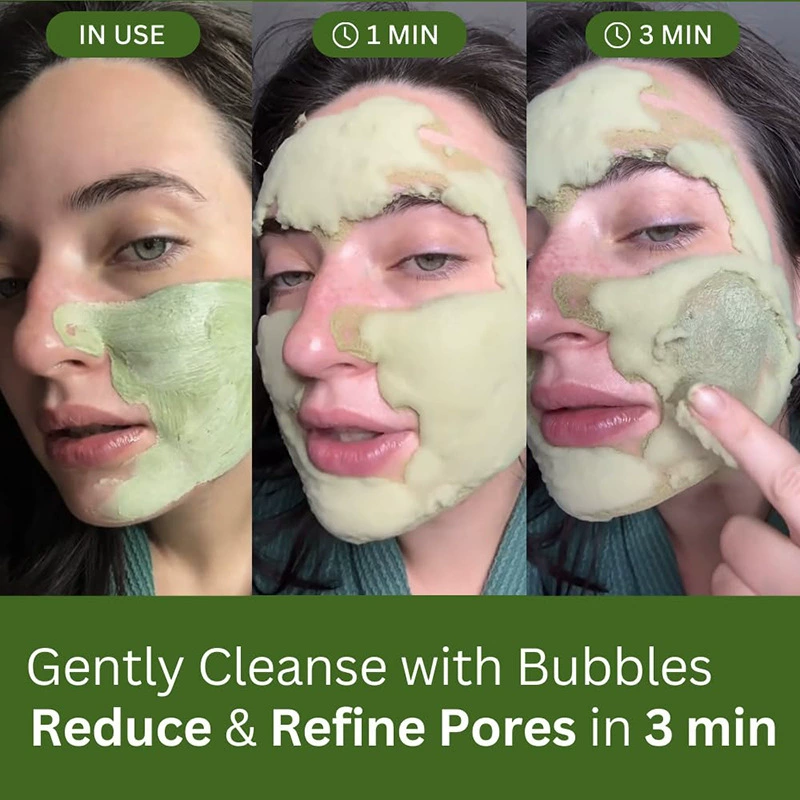 Переходящие/Cross-border Holy Basil Sparking Bubble Mask Deep Cleansing and Exfoliating