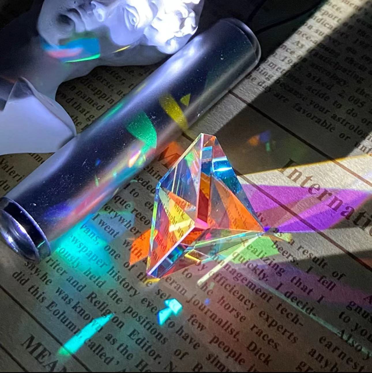 Sun Catcher combinación de colores Prisma Cubo Luz colorido refracción galvanoplastia decoración escritorio sol mujer regalo cumpleaños