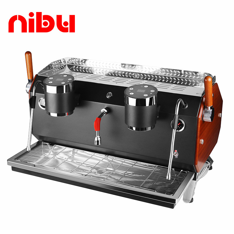 Nibu Ks-535 Commercial Double-Head Coffee Machine Electronic-Controlled Italian Semi-Automatic Four-Boiler Pump-Type Espresso Machine