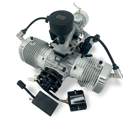 Модельный авиационный двигатель ngh GTT275, двухтактный бензиновый двухцилиндровый двигатель объемом 275 куб.см.