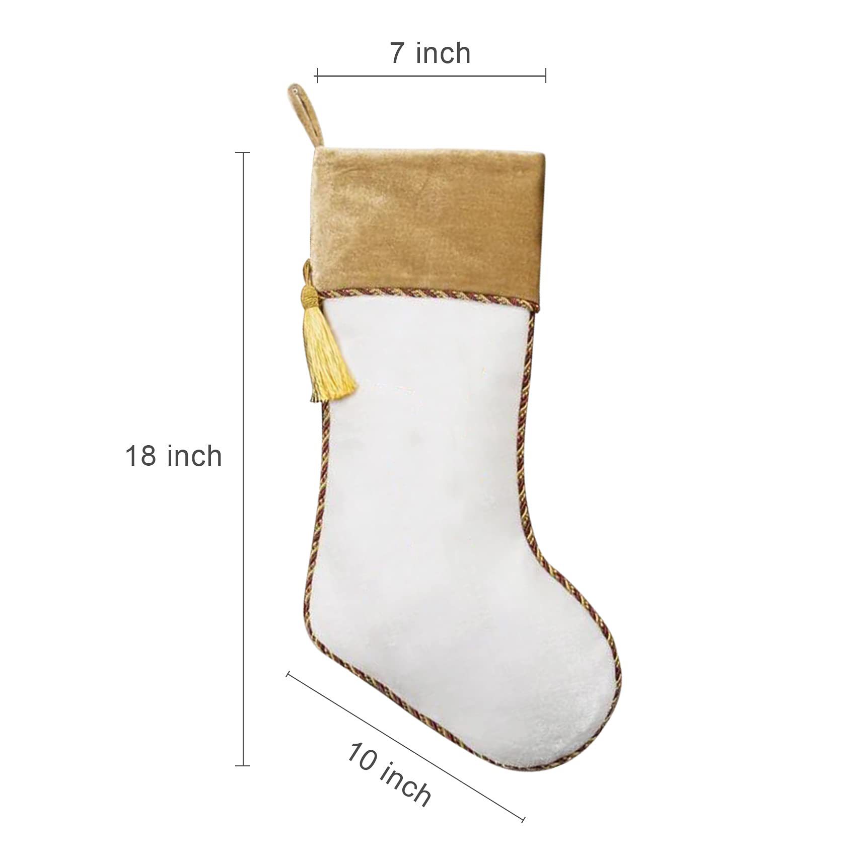 Amazon nuevo árbol de Navidad decoraciones bolsa de regalo bolsa de caramelo de terciopelo de oro blanco calcetines de Navidad