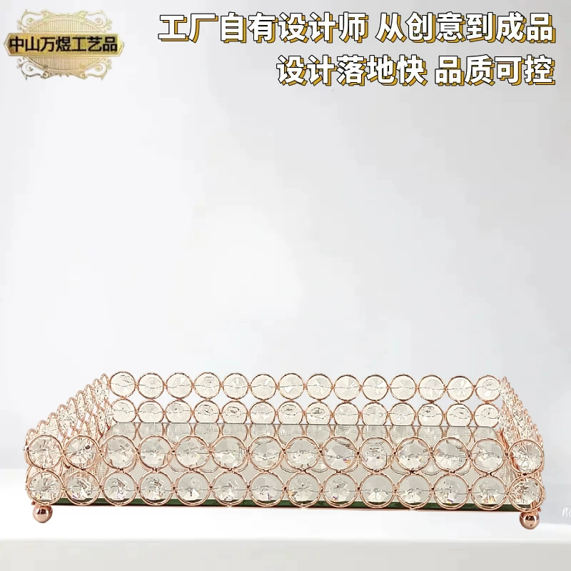 Стеклянная фруктовница 27×20×8 см, светлая люксовая подставка для закусок, разные цвета