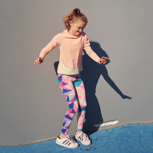 New Autumn Cloudy Comfort Girls' Children Yoga Pants Quick-Drying Breathable Running Training Cycling Sport Tight Pants