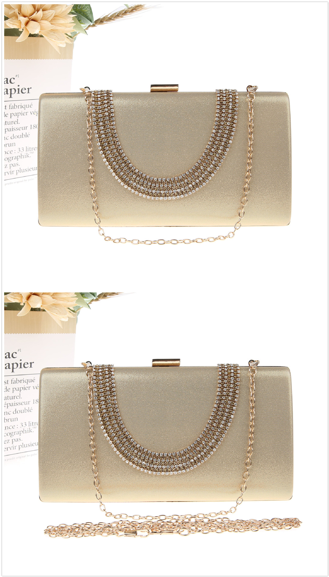 Gold 12030-A height 12 thickness 5 front width 22cm weight 500 grams (12