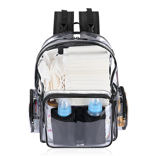Source Manufacturer's New PVC Transparent Large-capacity Mother and Baby Mommy Bag Multi-functional Travel Baby Supplies Mommy Bag